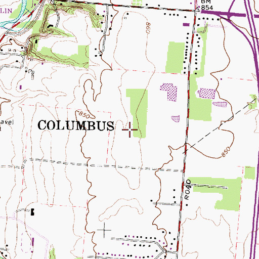 Topographic Map of East Town Center Shopping Center, OH