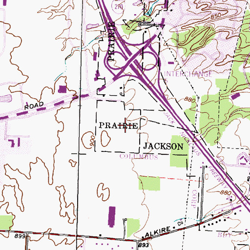 Topographic Map of Georgesville Square Shopping Center, OH
