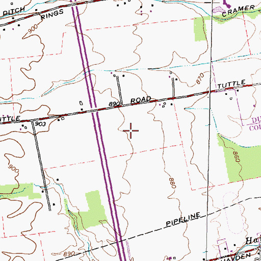 Topographic Map of Mall At Tuttle Crossing Shopping Center, OH