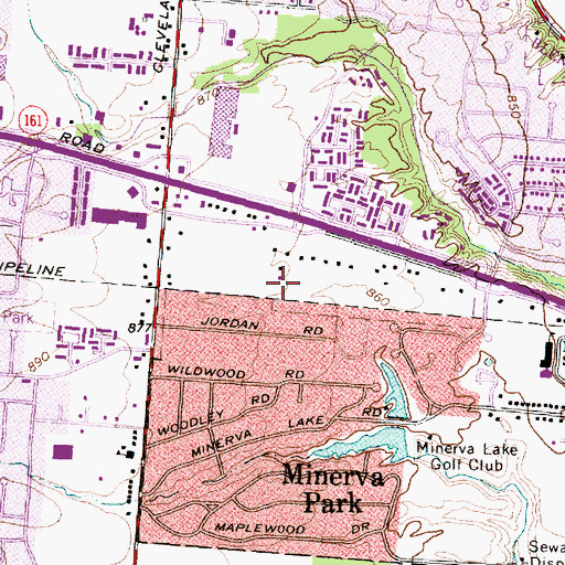 Topographic Map of Northland Plaza Shopping Center, OH