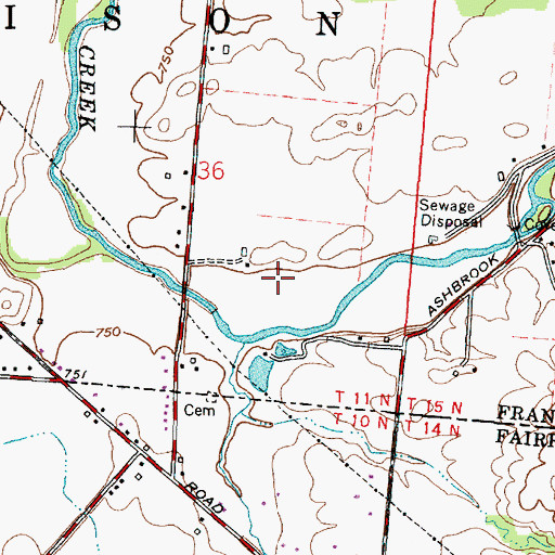 Topographic Map of Westchester Golf Course, OH