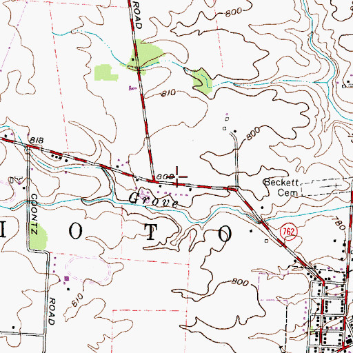 Topographic Map of Scioto Township House, OH