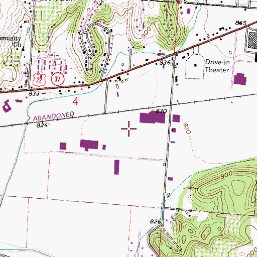 Topographic Map of East Side Industrial Park, OH