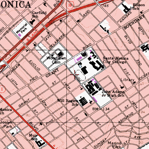 Topographic Map of Corsair Stadium, CA