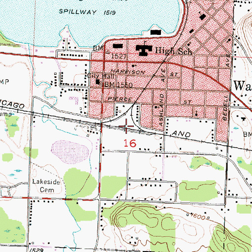 Topographic Map of Wakefield Station (historical), MI