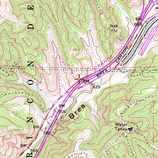 Topographic Map of Exit 13, CA