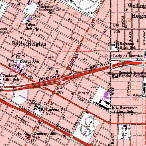 Topographic Map of Exit 1D, CA