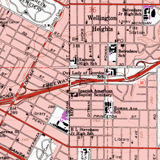 Topographic Map of Exit 2, CA