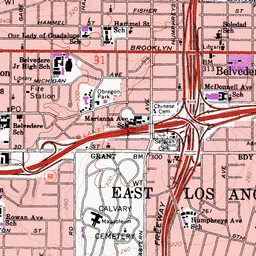 Topographic Map of Exit 3B, CA