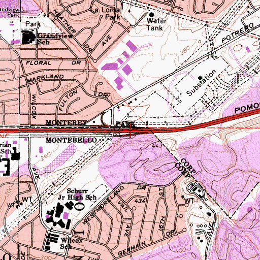 Topographic Map of Exit 6, CA