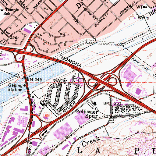 Topographic Map of Exit 12, CA