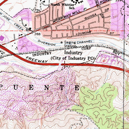 Topographic Map of Exit 13, CA