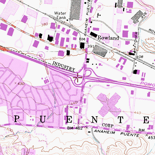 Topographic Map of Exit 18, CA