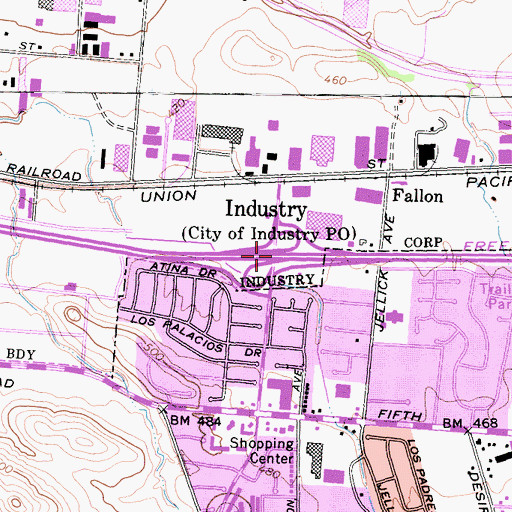 Topographic Map of Exit 19, CA
