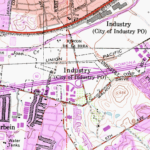 Topographic Map of Exit 21, CA