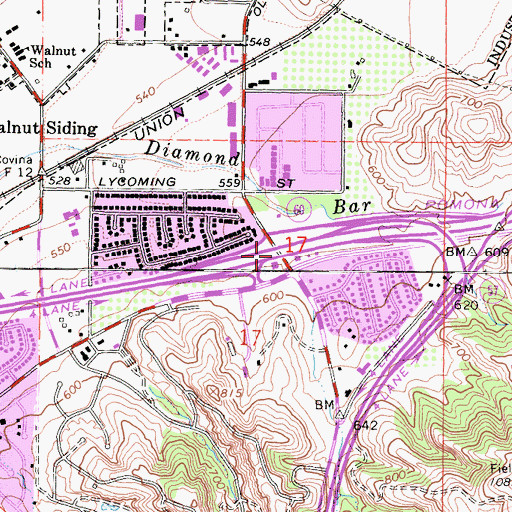 Topographic Map of Exit 23, CA