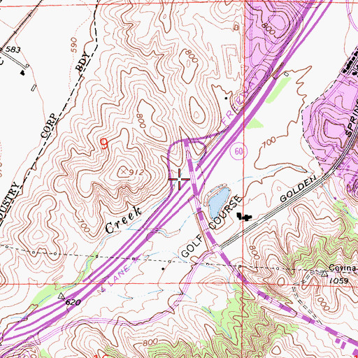 Topographic Map of Exit 24B, CA