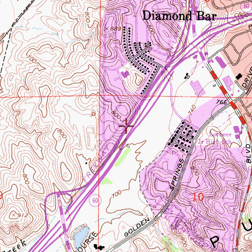 Topographic Map of Exit 25, CA