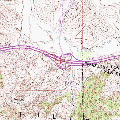 Topographic Map of Exit 28, CA