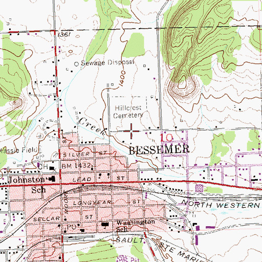 Topographic Map of Seventh-Day Adventist Church, MI