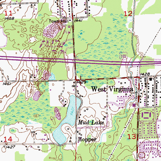 Topographic Map of Fairview Mesabi Clinic, MN