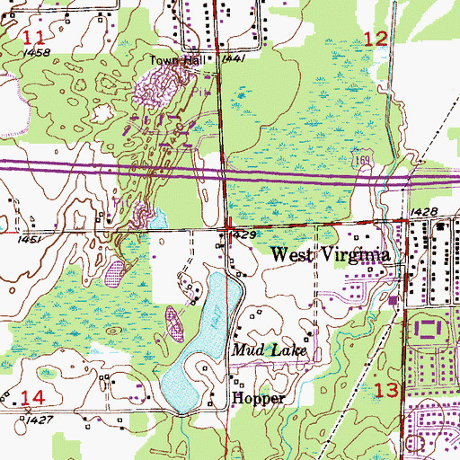 Topographic Map of Messiah Lutheran Church, MN
