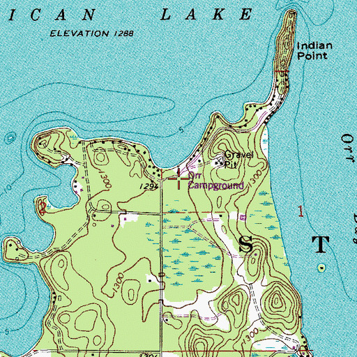 Topographic Map of Orr Campground, MN
