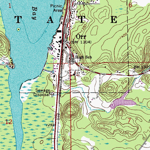 Topographic Map of Holy Cross Church, MN