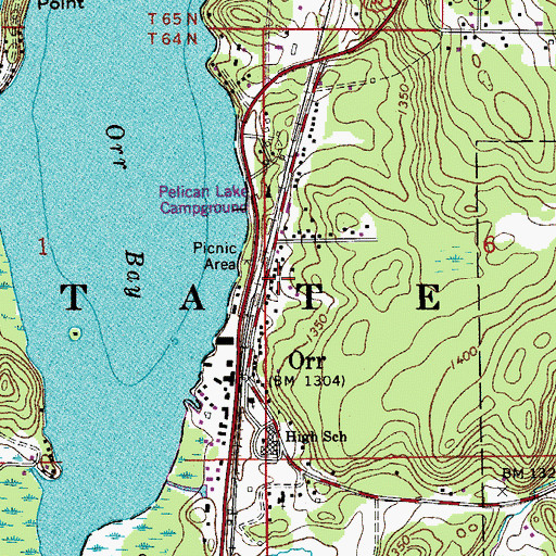 Topographic Map of Lakeview Baptist Church, MN
