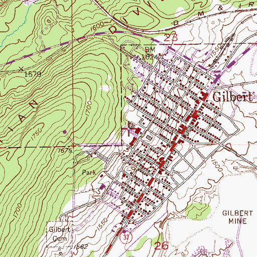 Topographic Map of Evelth Junior High School, MN