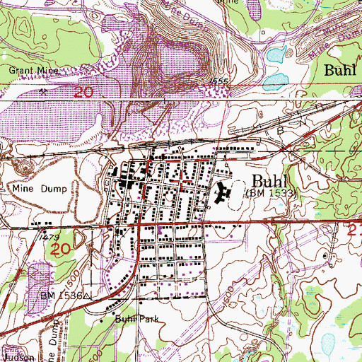 Topographic Map of Mesabi Nursing Home, MN