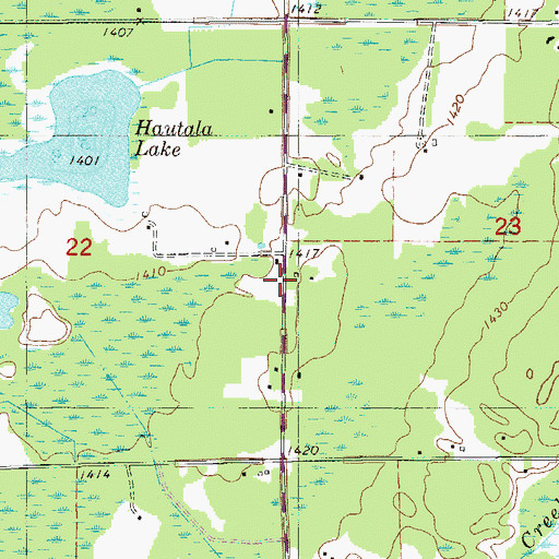 Topographic Map of Lakeland Baptist Church, MN