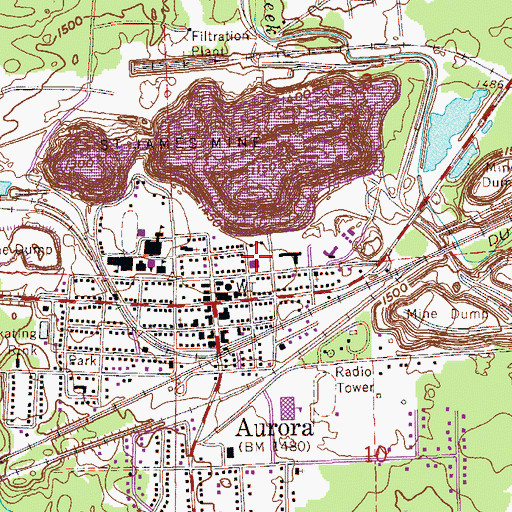 Topographic Map of United Methodist Church, MN