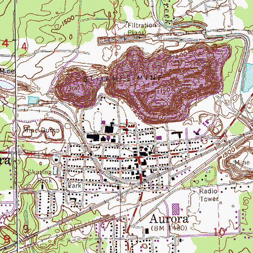 Topographic Map of Holy Rosary Church, MN