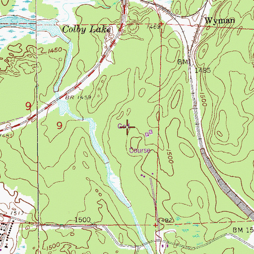 Topographic Map of Hoyt Lakes Golf Course, MN