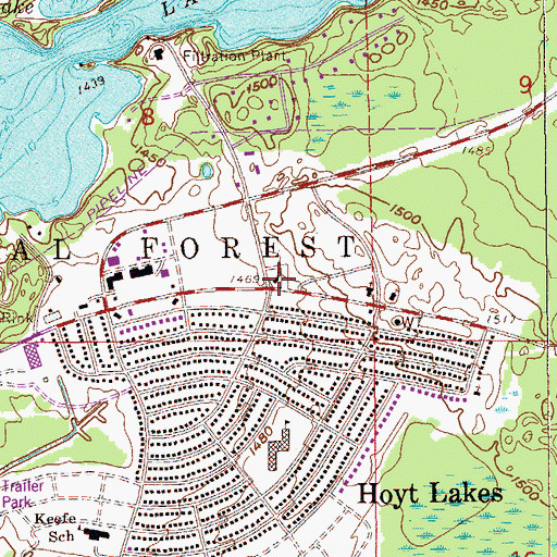 Topographic Map of Faith Lutheran Church, MN