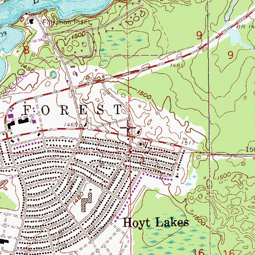 Topographic Map of Queen of Peace Church, MN