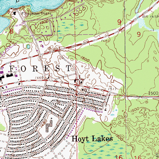 Topographic Map of Trinity United Methodist Church, MN