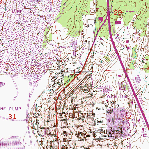 Topographic Map of Northside Park, MN