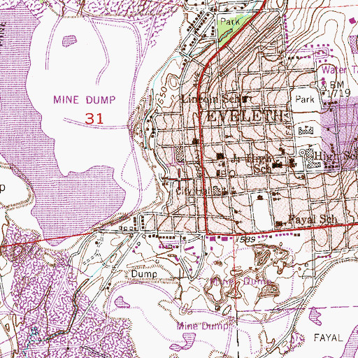 Topographic Map of Monroe Park, MN