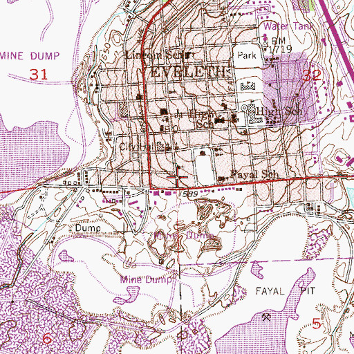 Topographic Map of United in Christ Lutheran Church, MN