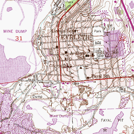 Topographic Map of Resurrection Church, MN