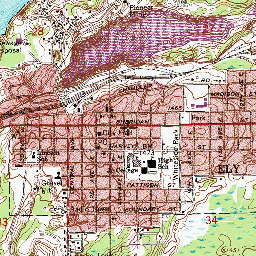 Topographic Map of Word Church, MN