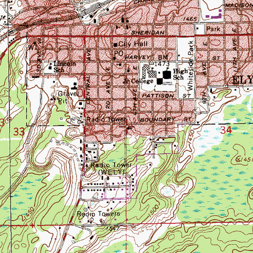 Topographic Map of Praise Fellowship Center, MN