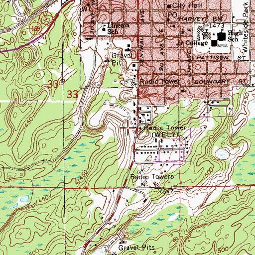 Topographic Map of Ely Golf Club, MN