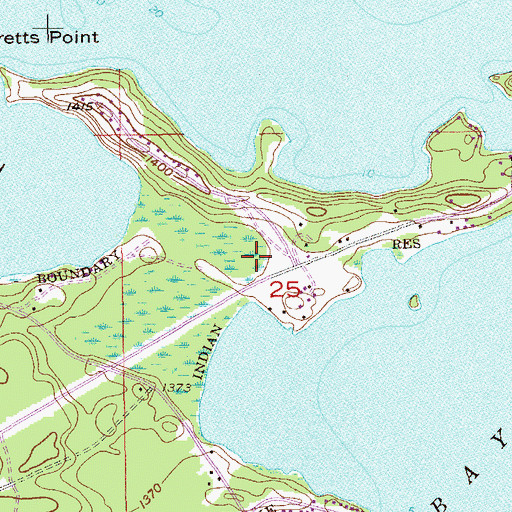 Topographic Map of The Wilderness Golf Course, MN