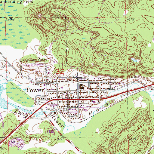Topographic Map of Saint James Presbyterian Church, MN