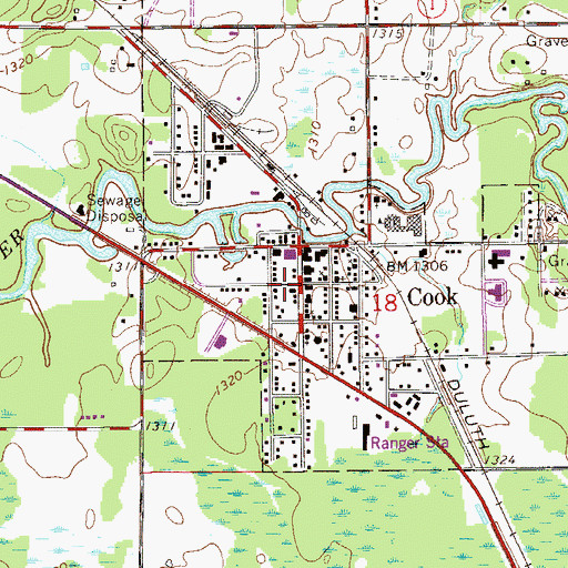 Topographic Map of Jehovahs Witnesses, MN