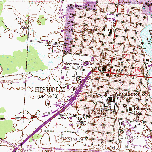 Topographic Map of Minnesota Museum of Mining, MN