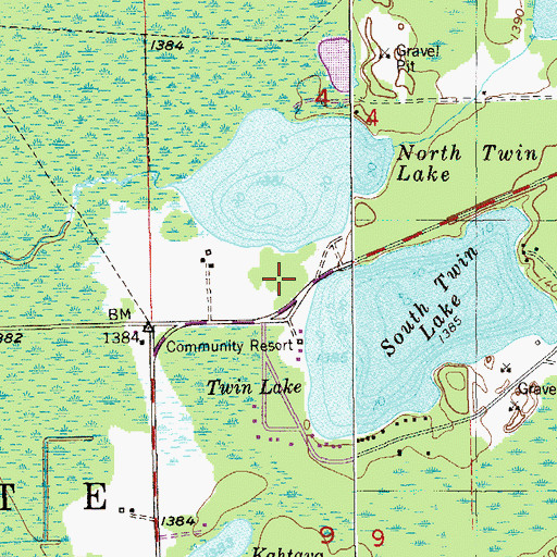 Topographic Map of Palo Regional Volunteer Fire Department, MN